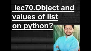 Object and values on list in python