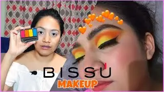 MAQUILLAJE COLORIDO CON CUARTETO #30 DE BISSÚ 🧡💛