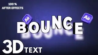 Easy 3D Bounce Text Animation in After Effects | After Effects Tutorials Bounce Text Animation