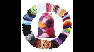 Velvet Hair Scrunchies - 60 Pack for Women, Girls, and Kids - Bulk Scrunchies Hair Ties No Damage