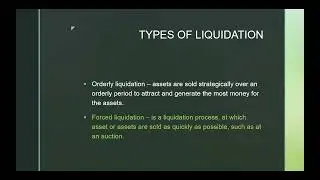 TYPES OF LIQUIDATION
