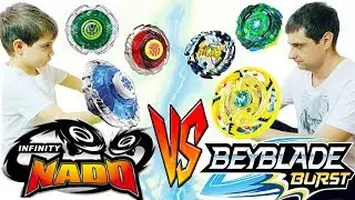 КТО СИЛЬНЕЕ BeyBlade Burst VS Infinity Nado Командные Сражения БейБлэйд Берст против Инфинити надо