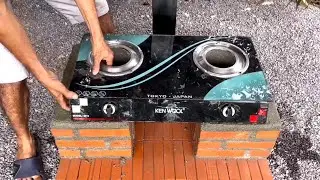 recycle gas stove into wood stove without machine #197