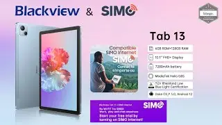 Blackview Tab 13 Android12 tablet with SIMO technology to stay connected to the Internet without SIM
