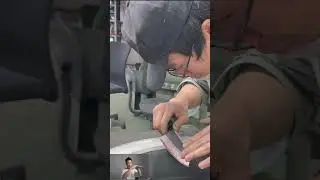 The most dangerous  way to sharpen a knife 