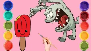bolalar uchun muzqaymoq chizish | draw ice cream for children step by step | рисуем мороженое детям