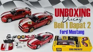 BELI 1 BERASA DAPAT 2 Mobil Ford Mustang Modif Racing - Unboxing Diecast
