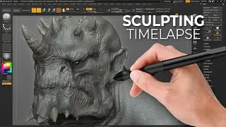 3D Sculpting Elder Warrior | Timelapse