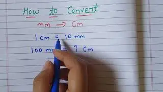How to convert millimeter to centimeter