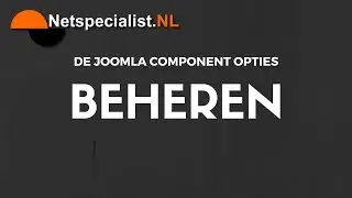joomla component opties beheren