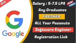 #Google Hiring Fresher As Software Engineer | C, C++, Java or Python | Any Graduates | How to Apply