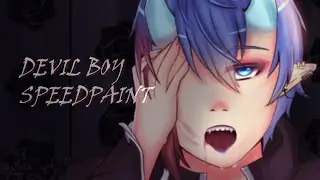 Anime Boy OC Speedpaint ~ Blue Devil Daemian
