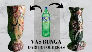 ide kreatif Cara membuat vas bunga dari botol bekas