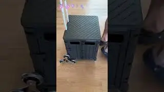 Quick cart with seat cover and wheels. a retractable handle. it can collapse for quick storage.