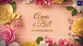 Premium Elegant 3D Floral Wedding Invitation Video Slideshow Premier Pro Template