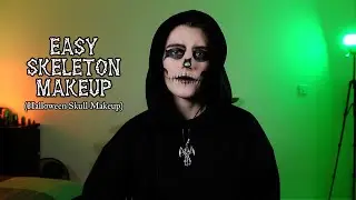 Attempting Easy Skeleton Makeup | Halloween 2024 [Skill Check #3]