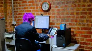Angry Office Man's Dell Desktop Destruction Disaster
