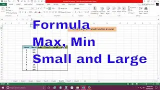 Excel formula tutorial : Max, Min, Large and small