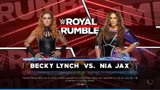 Becky Lynch vs Nia Jax - WWE 2K22 - PS5 Full Match gameplay