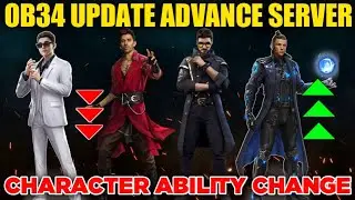 OB34 UPDATE ALL CHARACTER ABILITY CHANGED | ALOK,K ,SKYLER & CHRONO ABILITY CHANGE | SKILL CHANGE