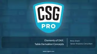 Elements of DAX 04-01: Table Derivation Concepts