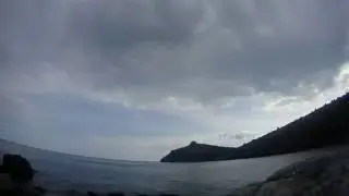 Timelapse Синяя (Разбойничья) бухта с тропы Голицина, Таймлапс видео