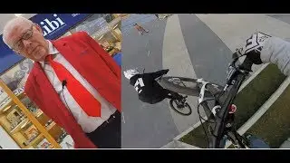 This time I was caught security!!! DH bike ride around urban
