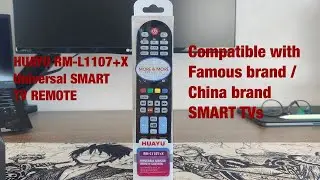(2024) Huayu RM-L1107+X Universal Remote Set Up Tutorial LED SMART TV | Compatible Major TV Brands