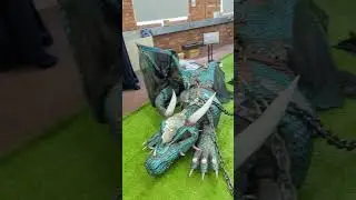 the hardest prop to set up! baby dragon Rose's cage, Master Maker at Stars of time comic con 2024