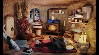 Sleepy Howling Wind ASMR - Woodland Slumber - Hamster Tiny Home - Nature Scape White Noise 1hr