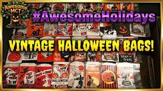 🎃👻🍫☠️🔥 Vintage Halloween Candy Trick or Treat Bags  Black Cat Pumpkin Ghost Holiday  Decoration ✨👻🍬🍭