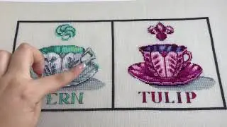 182 Cream and Sugar Embroidery by Nora Corbett