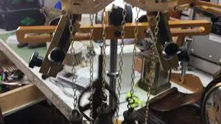 Antique Gebrunder Kuner Movement Quail Cuckoo on test stand