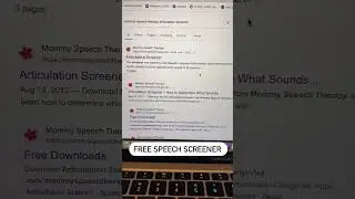 Want a FREE speech sound screener?