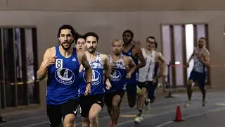 RACING AT LOUIS RIEL 400M INDOOR TRACK