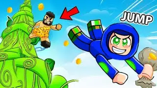 Climbing Tallest Beanstalk Climb and Jump Tower in Roblox Hindi!!