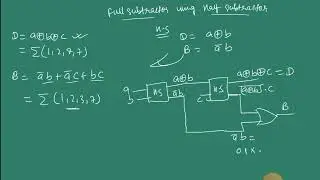 implementation of full subtractor using half subtractor