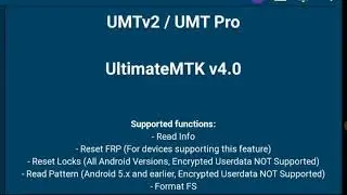 UMTv2 / UMTPro UltimateMTK v4.0 - Xiaomi IMEI Repair, NVRAM Format and more....