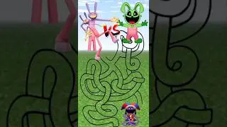 Jax saves Catnap😂 VS Hoppy Hopscotch in the maze
