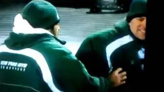MARK SANCHEZ WIPES BOOGER ON TEAMMATE
