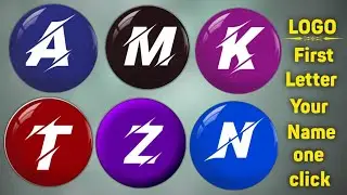 How to make badge logo || badge for free || your name first letter logo || logo kaise banyen