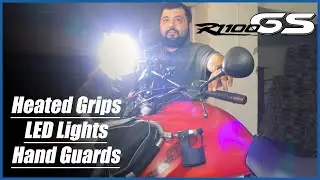 LED Headlight, Aux Lights, Heated Grips, Hand Guards - BMW R1100GS Build