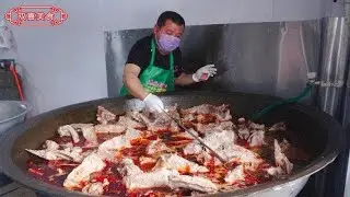 Henan's resumption of industry is a hot food stall, boiled 400 pounds of meat！