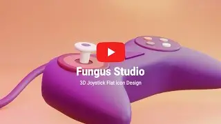 3D Joystick Flat icon Design | Blender 3.4
