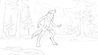 Werewolf transformation animation 
