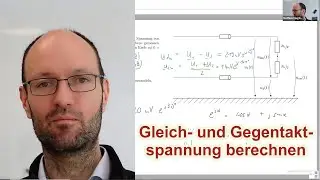Rechnen mit komplexen Zeigern (Aufgabe 2 zur Gleichtakt- und Gegentaktspannung aus der EMV-Übung)