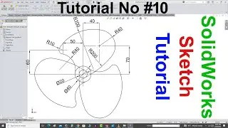 SolidWorks Sketch Tutorial For Beginner Hindi | SolidWorks Sketching  Tutorial In Hindi | Ex-10