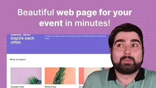 Build a Beautiful Web Page For Your Event in Minutes | Tutorial