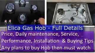 🔥4 Burner kitchen Gas HOB | Elica glass hob | Gas hob for Indian kitchen |classic MFC 4B 70 Swirl