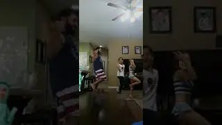 Daddy is trying shoe with girls